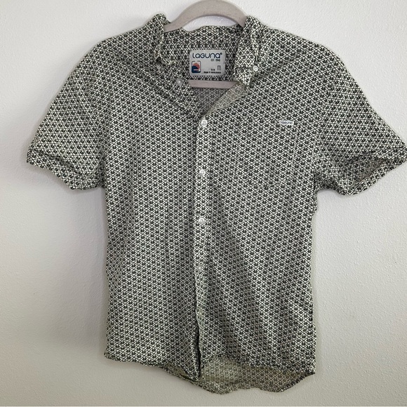 laguna Other - Laguna Leaf Print short sleeve button down shirt